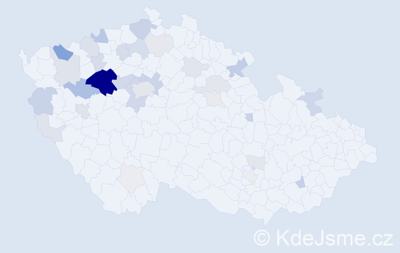 Příjmení: 'Círová', počet výskytů 107 v celé ČR