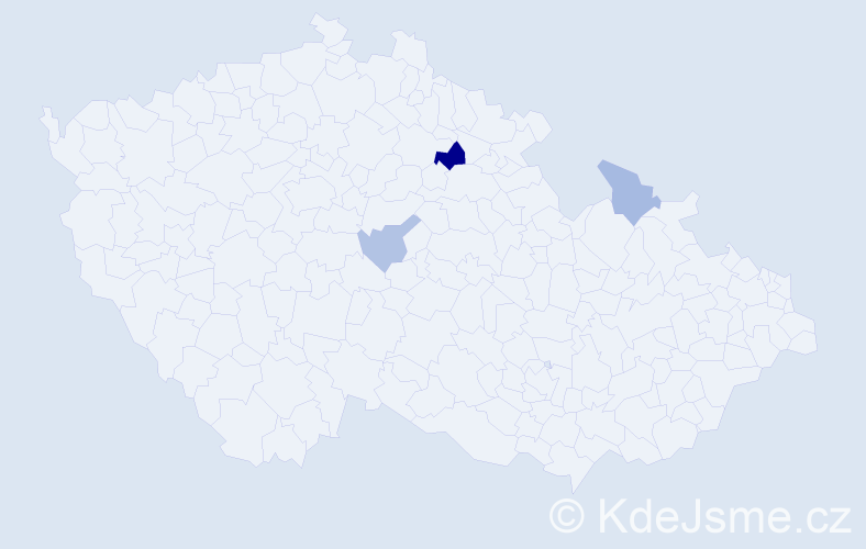 Příjmení: 'Badovská', počet výskytů 5 v celé ČR