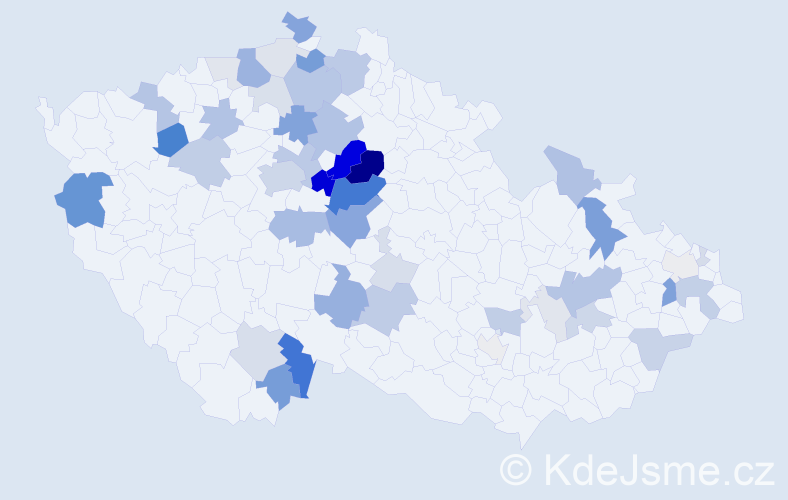 Příjmení: 'Podoláková', počet výskytů 159 v celé ČR