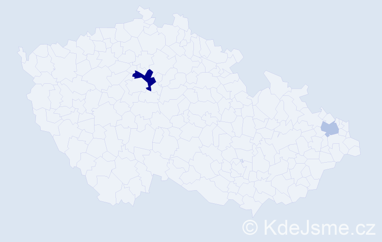 Příjmení: 'Jurin', počet výskytů 4 v celé ČR