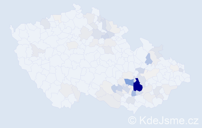 Příjmení: 'Gottvald', počet výskytů 343 v celé ČR