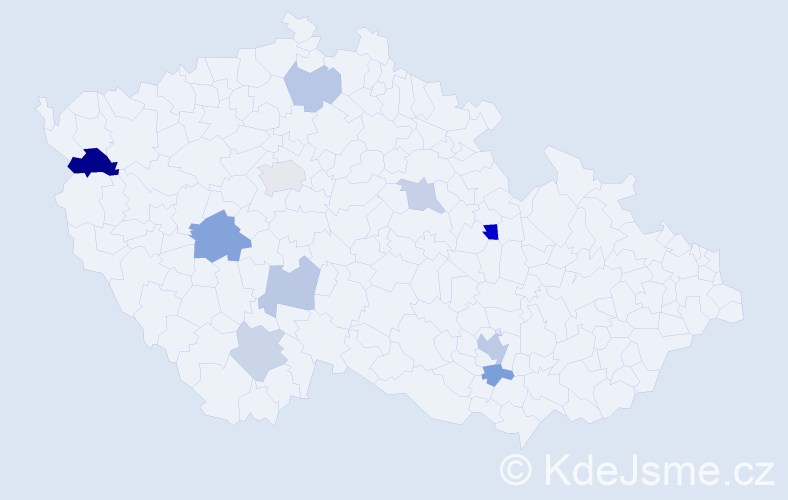 Příjmení: 'Rerych', počet výskytů 17 v celé ČR
