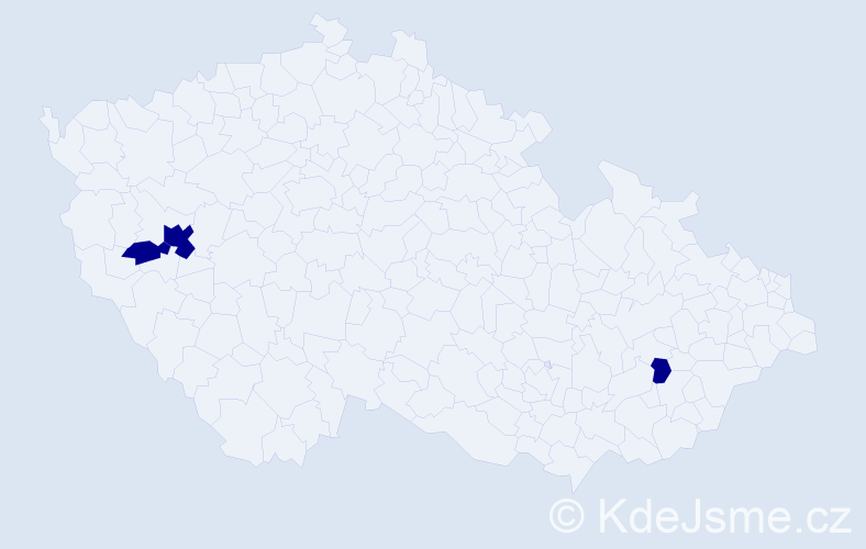 Příjmení: 'Čúliková', počet výskytů 3 v celé ČR