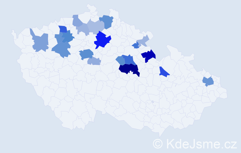 Příjmení: 'Morchová', počet výskytů 80 v celé ČR