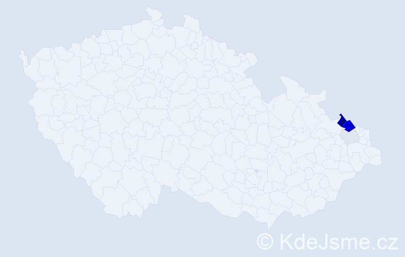 Příjmení: 'Kapersteinová', počet výskytů 9 v celé ČR