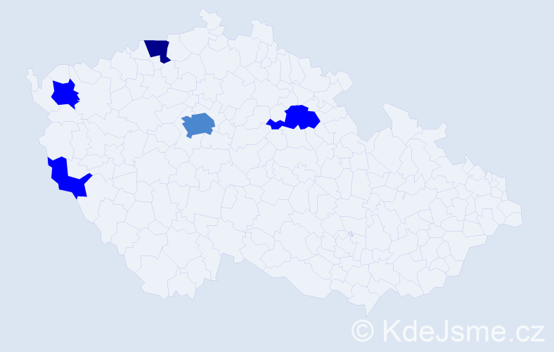 Příjmení: 'Pirohaničová', počet výskytů 10 v celé ČR