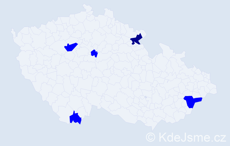 Příjmení: 'Salnický', počet výskytů 6 v celé ČR