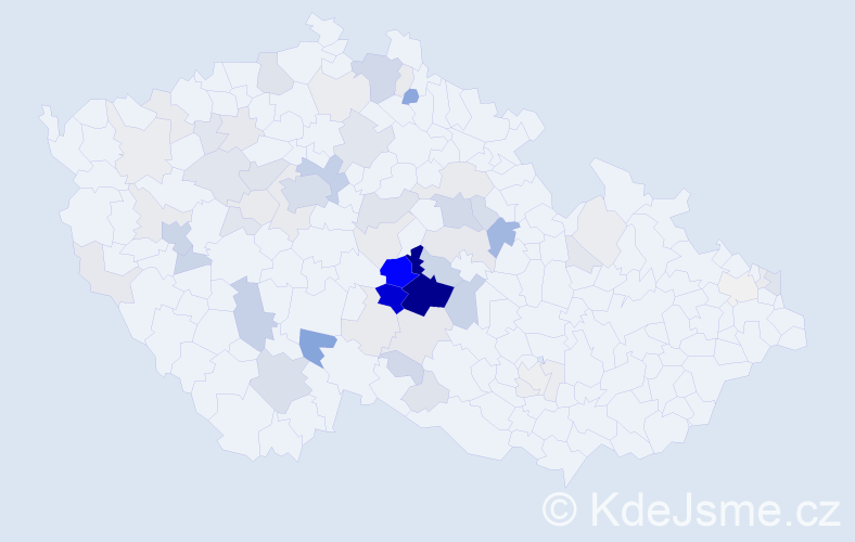 Příjmení: 'Kopic', počet výskytů 248 v celé ČR