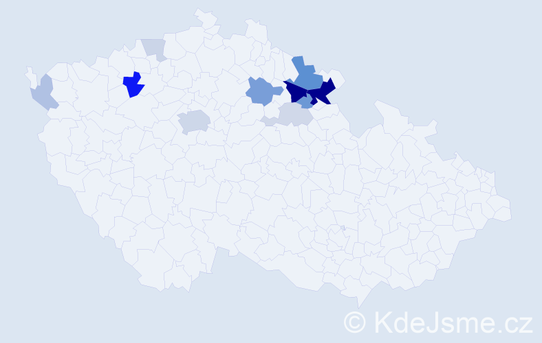 Příjmení: 'Teuberová', počet výskytů 33 v celé ČR