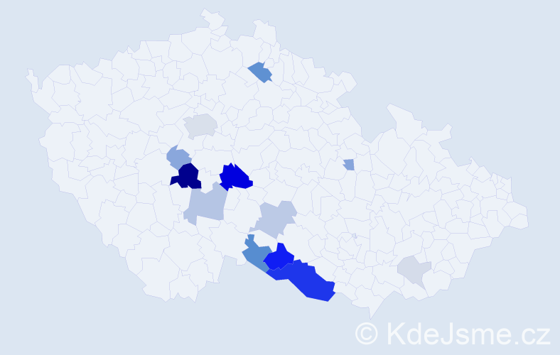 Příjmení: 'Weidenthaler', počet výskytů 45 v celé ČR