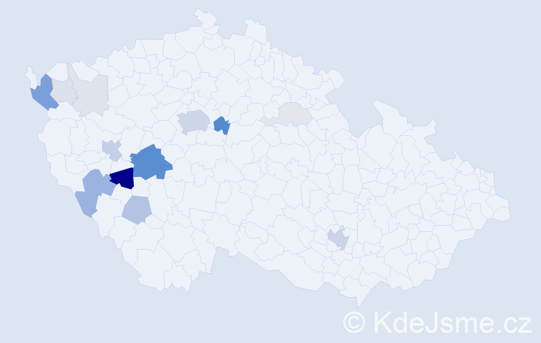 Příjmení: 'Nesvedová', počet výskytů 56 v celé ČR