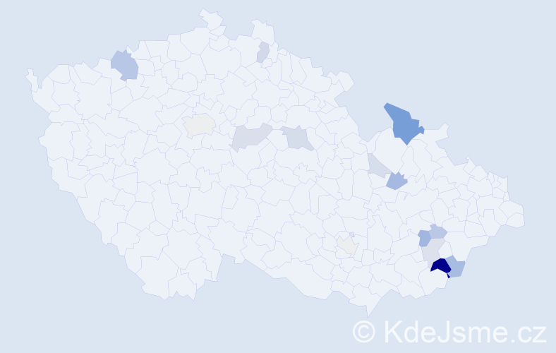 Příjmení: 'Latináková', počet výskytů 44 v celé ČR