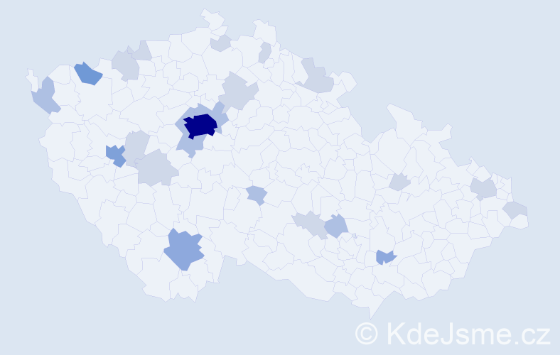 Příjmení: 'Heldová', počet výskytů 52 v celé ČR