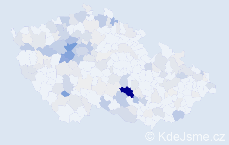 Příjmení: 'Malcová', počet výskytů 645 v celé ČR