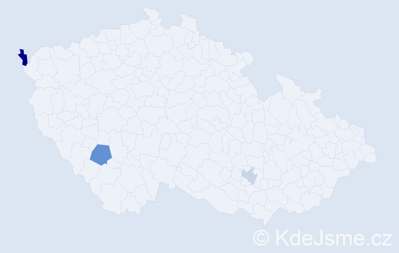 Příjmení: 'Alberová', počet výskytů 3 v celé ČR
