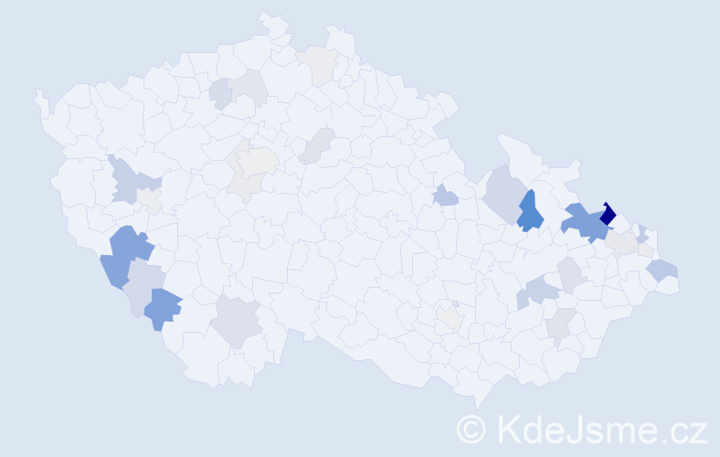 Příjmení: 'Heiderová', počet výskytů 86 v celé ČR