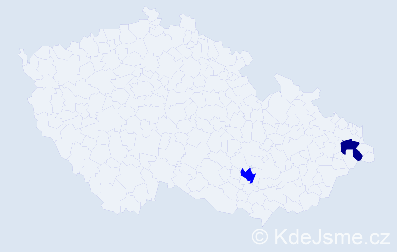 Příjmení: 'Parčiš', počet výskytů 3 v celé ČR