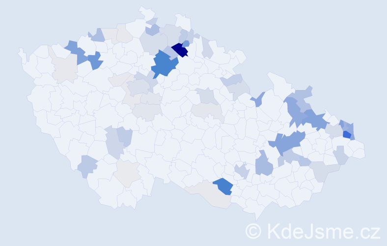 Příjmení: 'Konopka', počet výskytů 219 v celé ČR