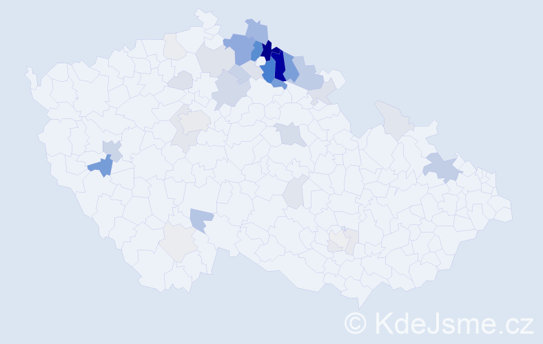 Příjmení: 'Strnádek', počet výskytů 143 v celé ČR