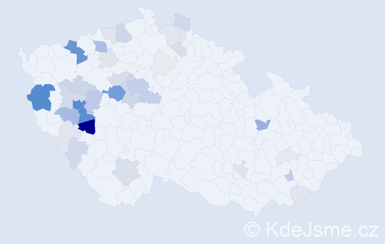 Příjmení: 'Šroubková', počet výskytů 166 v celé ČR