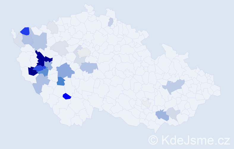 Příjmení: 'Janka', počet výskytů 103 v celé ČR