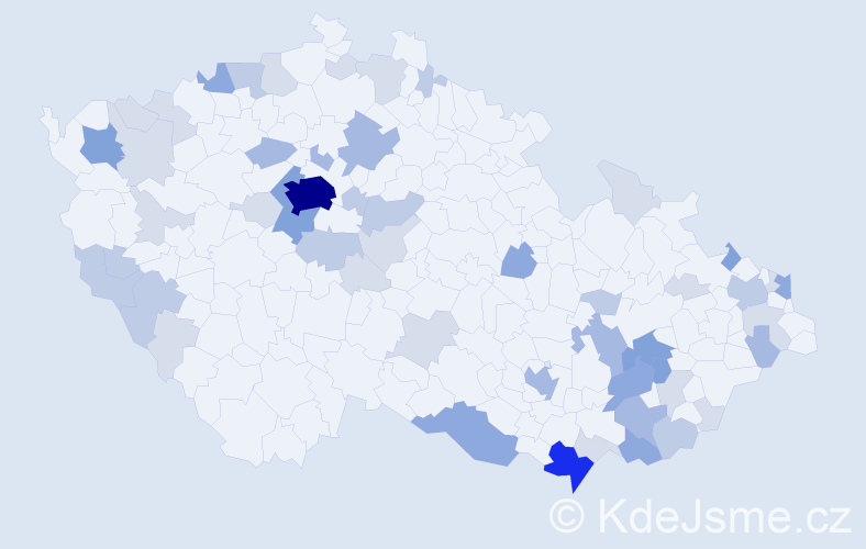 Příjmení: 'Beňa', počet výskytů 145 v celé ČR