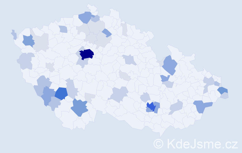 Příjmení: 'Nikodem', počet výskytů 153 v celé ČR