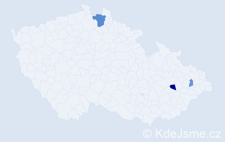 Příjmení: 'Ressner', počet výskytů 5 v celé ČR