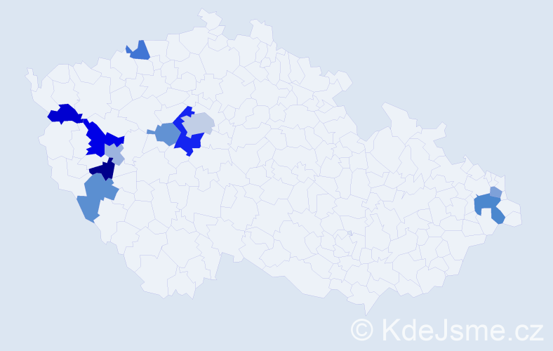 Příjmení: 'Fuseková', počet výskytů 17 v celé ČR
