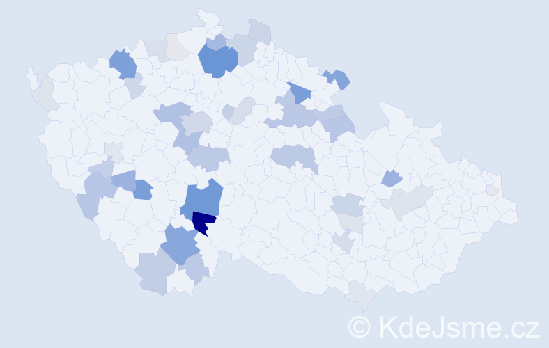 Příjmení: 'Koblasová', počet výskytů 157 v celé ČR