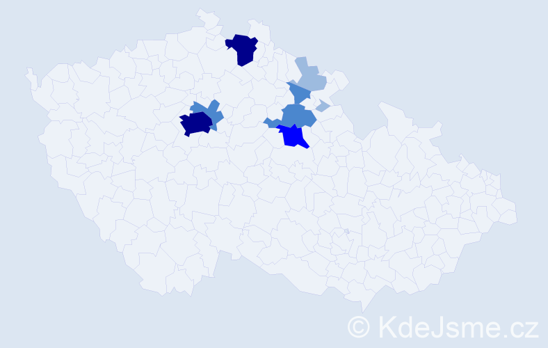 Příjmení: 'Patzáková', počet výskytů 19 v celé ČR