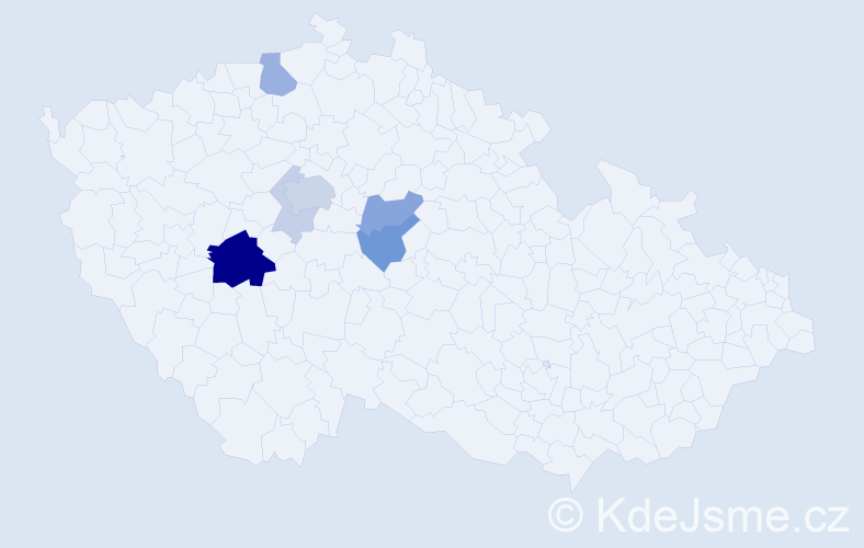 Příjmení: 'Zuzová', počet výskytů 21 v celé ČR