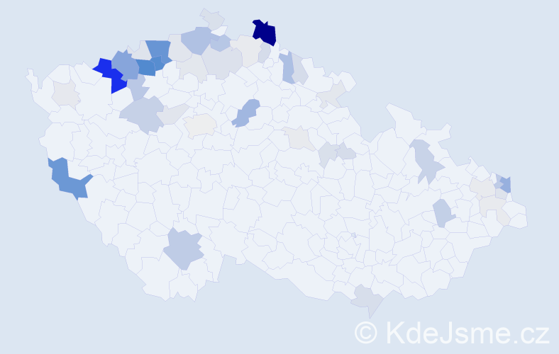 Příjmení: 'Faková', počet výskytů 173 v celé ČR