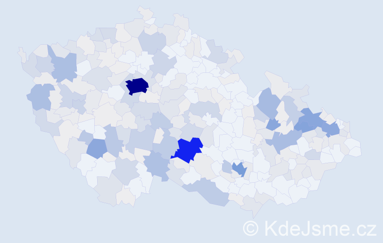Příjmení: 'Dubová', počet výskytů 1241 v celé ČR
