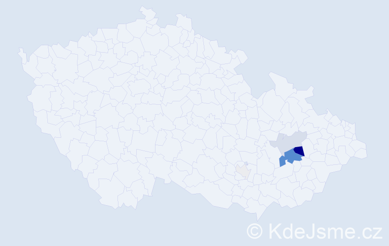 Příjmení: 'Sohlich', počet výskytů 19 v celé ČR