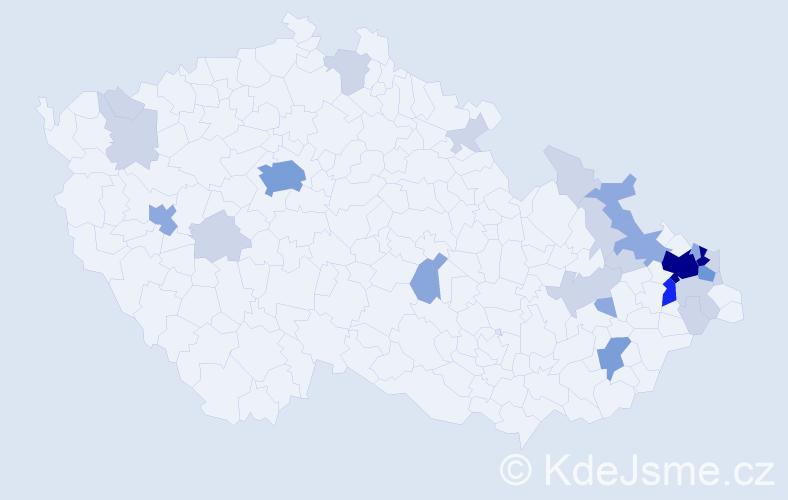 Příjmení: 'Krmášková', počet výskytů 78 v celé ČR