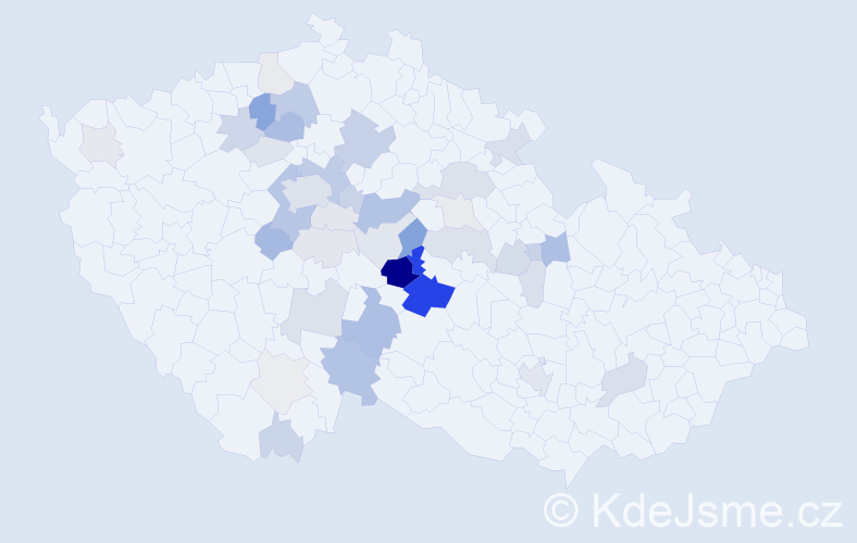 Příjmení: 'Kotěrová', počet výskytů 134 v celé ČR