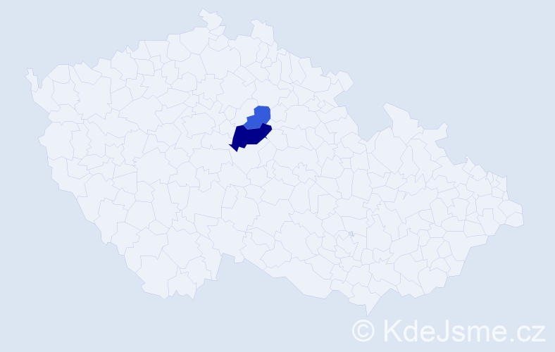 Příjmení: 'Kudrásvili', počet výskytů 5 v celé ČR