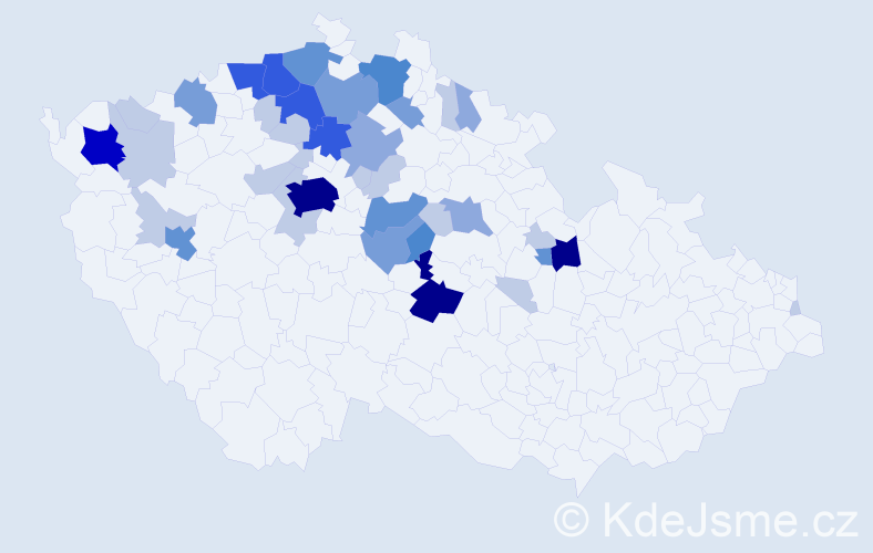 Příjmení: 'Brejša', počet výskytů 122 v celé ČR