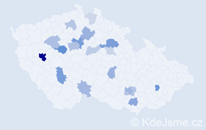 Příjmení: 'Sidey', počet výskytů 58 v celé ČR