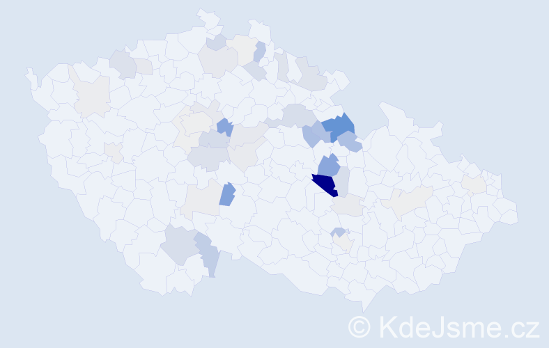 Příjmení: 'Hanyková', počet výskytů 144 v celé ČR