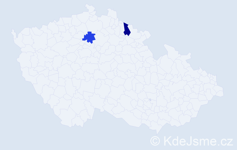 Příjmení: 'Szombatová', počet výskytů 2 v celé ČR