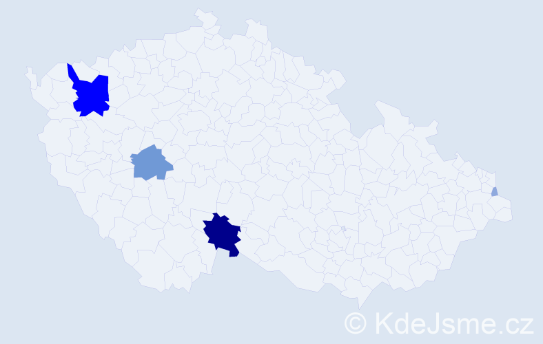 Příjmení: 'Ažaltovič', počet výskytů 13 v celé ČR