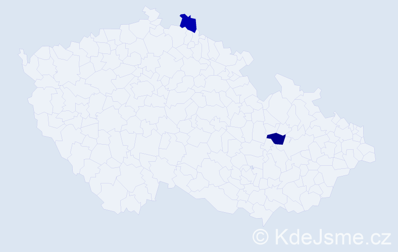 Příjmení: 'Bukowiec', počet výskytů 2 v celé ČR