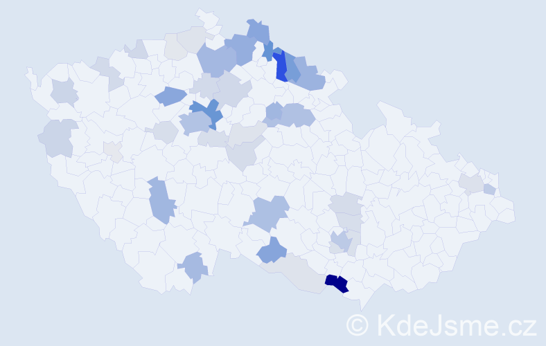 Příjmení: 'Lauer', počet výskytů 128 v celé ČR