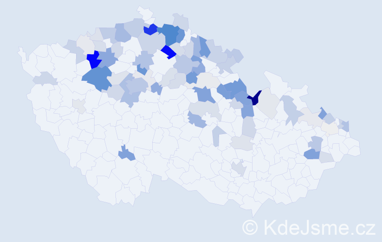 Příjmení: 'Ullrichová', počet výskytů 288 v celé ČR
