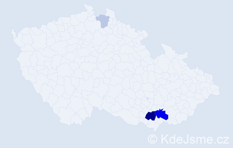 Příjmení: 'Harcinik', počet výskytů 8 v celé ČR