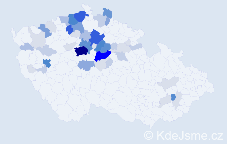 Příjmení: 'Zalabáková', počet výskytů 213 v celé ČR