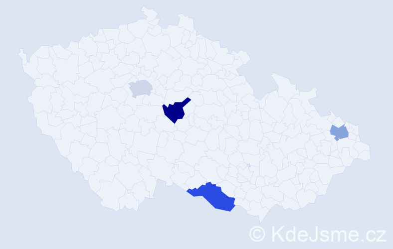 Příjmení: 'Baranka', počet výskytů 4 v celé ČR