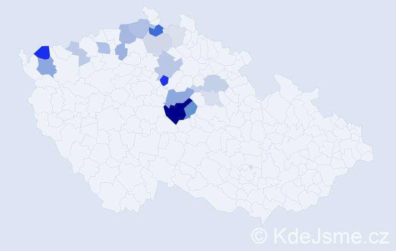 Příjmení: 'Čežíková', počet výskytů 42 v celé ČR
